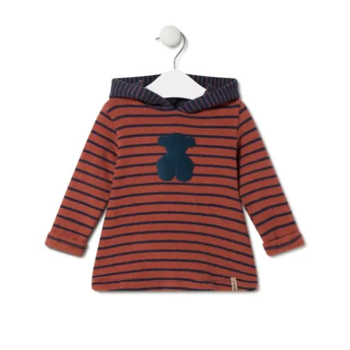 Vestido de menina com capuz Blue azul marinho