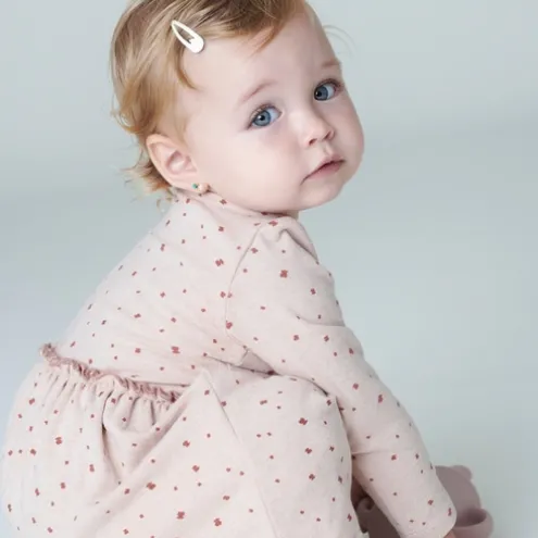 Vestido de menina com Ursos Pink cor-de-rosa